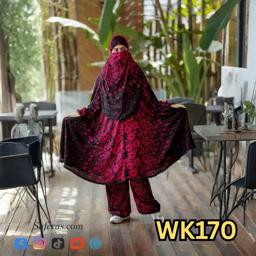 Premium Khimar And Palazzo Set WK170